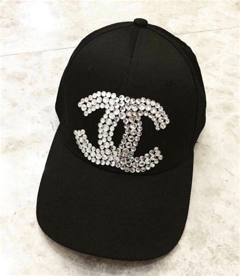 chanel flower baseball hat blue and white|Chanel inspired baseball cap.